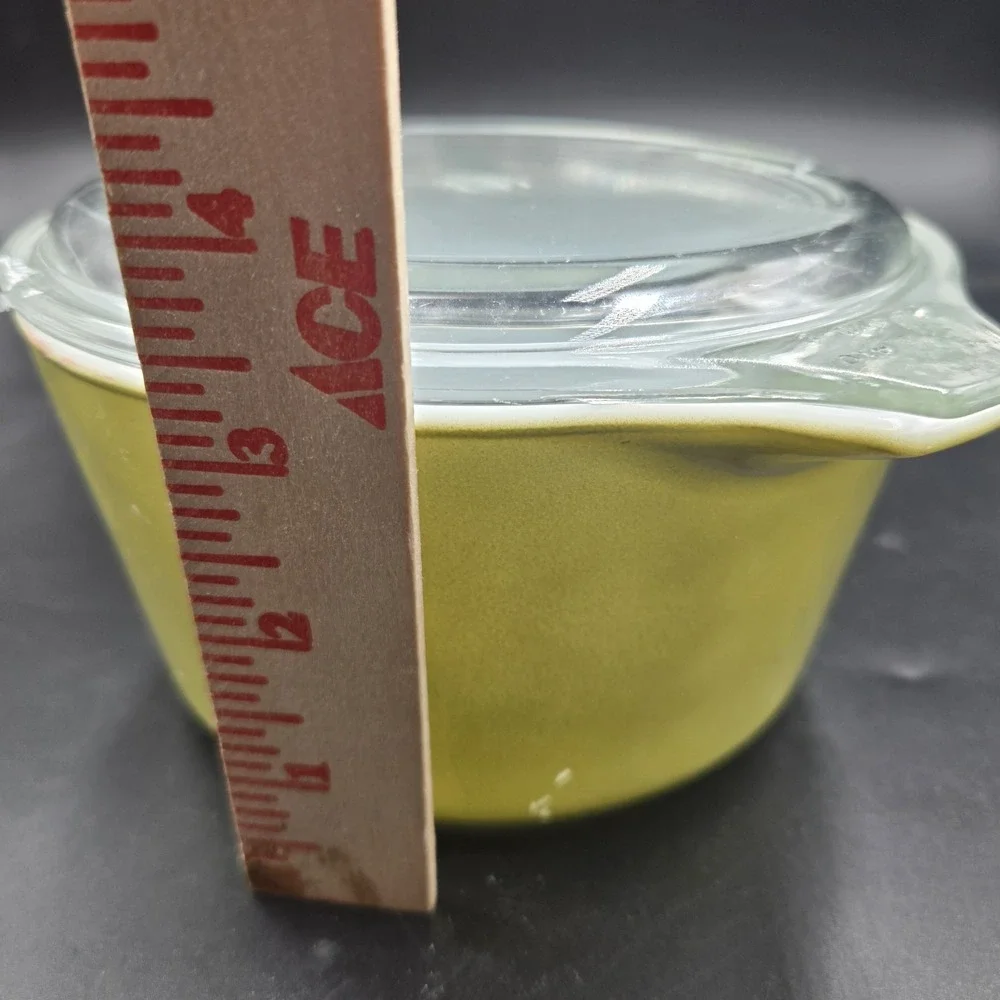 Vintage Pyrex 473 Green Verde Casserole Dish 1-Qt WITH Lid Grandmacore